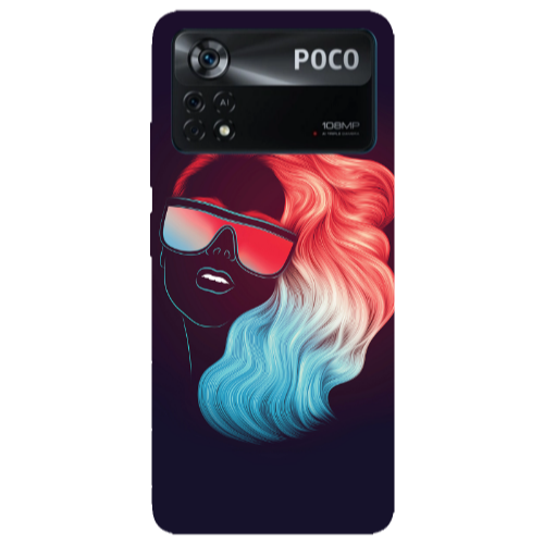 Xiaomi Poco X4 Pro Girl with glasses Transparent Silicone TPU Θήκη