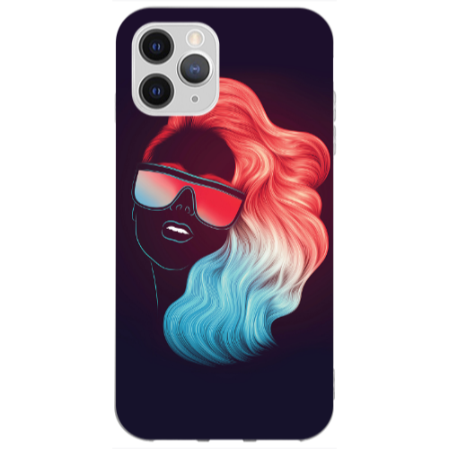 Apple iPhone 13 Pro Girl with glasses Transparent Silicone TPU Θήκη