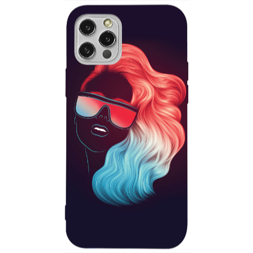Apple iPhone 12 Pro Girl with glasses Transparent Silicone TPU Θήκη