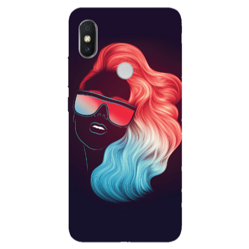 Xiaomi Redmi S2 Girl with glasses Transparent Silicone TPU Θήκη