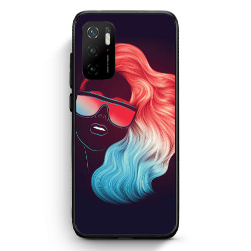 Xiaomi Poco M3 Pro Girl with glasses Black Glossy Θήκη