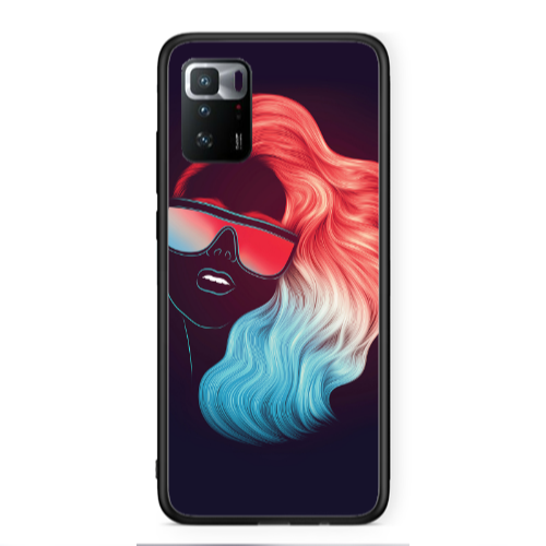 Xiaomi Poco X3 GT Girl with glasses Black Glossy Θήκη