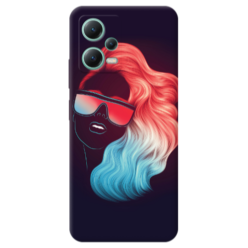 Xiaomi Redmi Note 12 Pro Plus 5G Girl with glasses Transparent Silicone TPU Θήκη