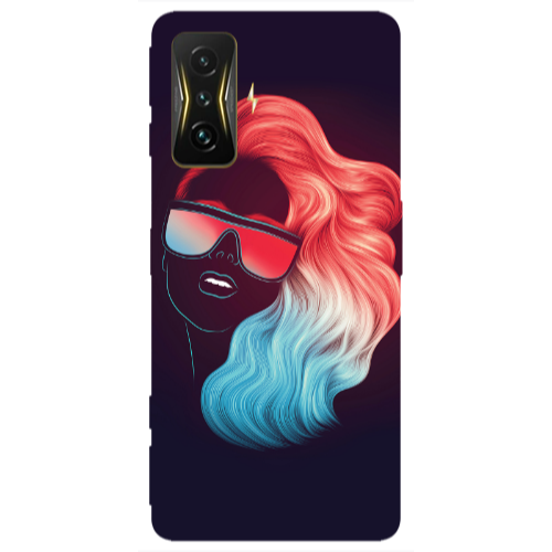 Xiaomi Poco F4 Gt Girl with glasses Transparent Silicone TPU Θήκη