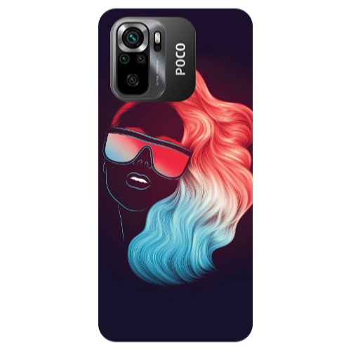 Xiaomi Poco M5 s Girl with glasses Transparent Silicone TPU Θήκη