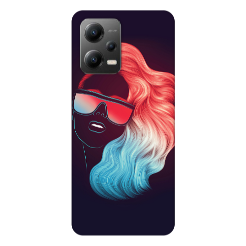Xiaomi Poco X5 Girl with glasses Transparent Silicone TPU Θήκη