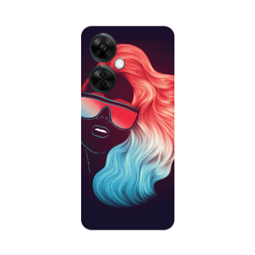 Oneplus Nord CE 3 Lite 5G Girl with glasses Transparent Silicone TPU Θήκη