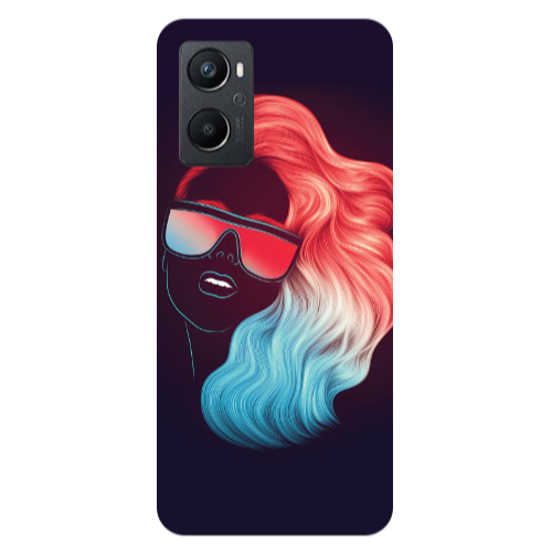 Oppo A 96 Girl with glasses Transparent Silicone TPU Θήκη