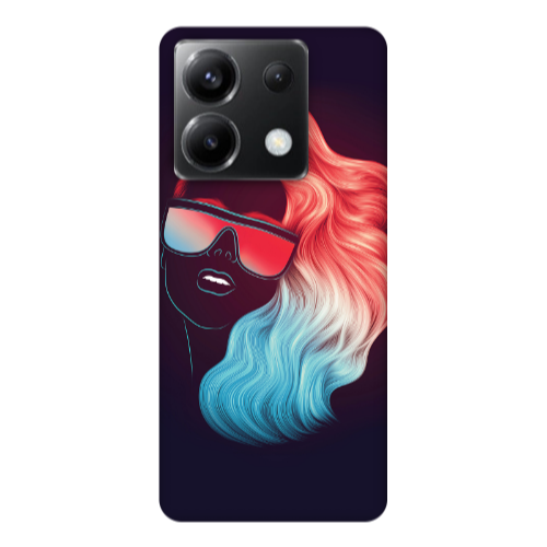 Xiaomi Poco X6 5G Girl with glasses Transparent Silicone TPU Θήκη