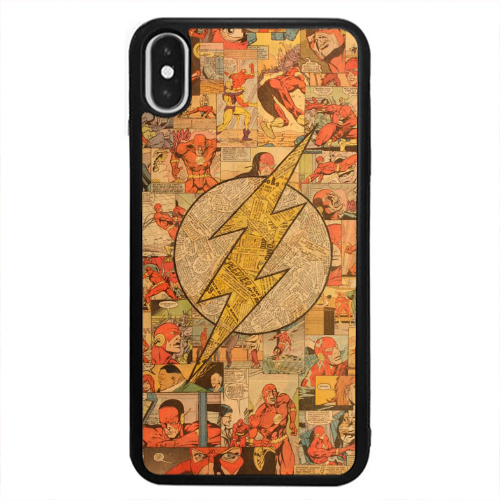 Apple iPhone Xs Mavel Pattern Black Glossy Θήκη