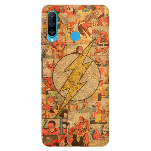 Huawei P30 Lite Mavel Pattern Transparent Silicone TPU Θήκη