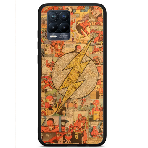 Realme 8 i Mavel Pattern Black Glossy Θήκη