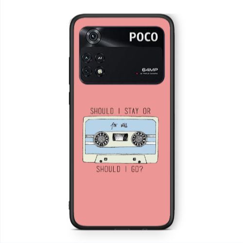 Xiaomi Poco M4 Pro 4G Should i go Black Glossy Θήκη