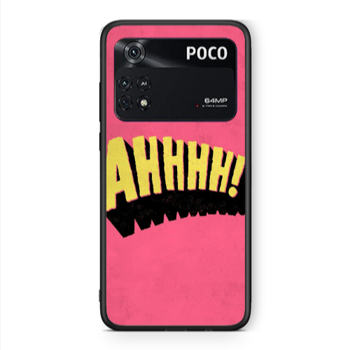 Xiaomi Poco M4 Pro 4G Ahhhh Black Glossy Θήκη