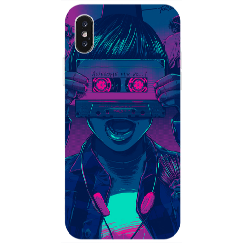 Apple iPhone Xs Awe some mix vol. Transparent Silicone TPU Θήκη