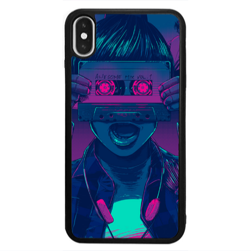 Apple iPhone Xs Awe some mix vol. Black Glossy Θήκη