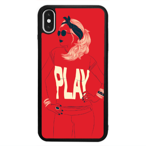 Apple iPhone Xs Play Black Glossy Θήκη