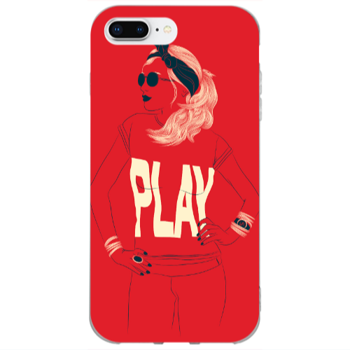 Apple iPhone 7 Plus Play Transparent Silicone TPU Θήκη