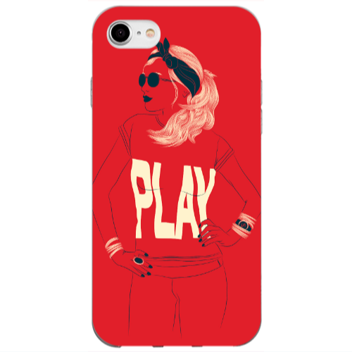 Apple iPhone SE 2020 Play Transparent Silicone TPU Θήκη