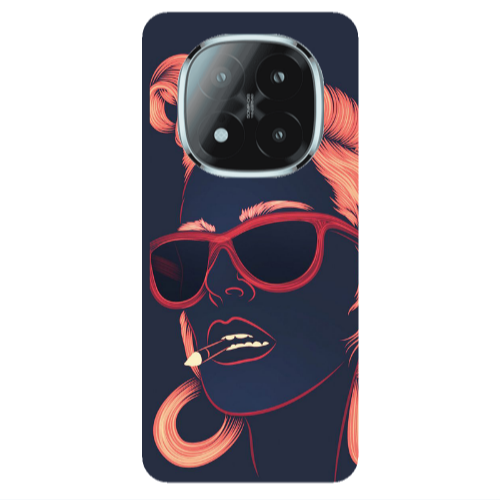 Xiaomi Redmi Note 14 Pro + 5g Girl retro Transparent Silicone TPU Θήκη