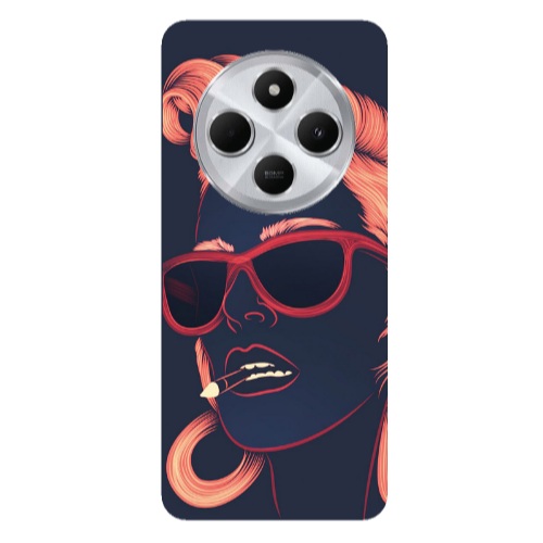 Xiaomi Redmi 14c Girl retro Transparent Silicone TPU Θήκη