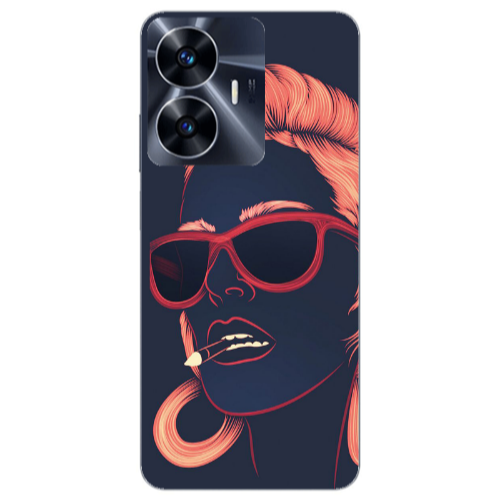 Realme Note 50 Girl retro Transparent Silicone TPU Θήκη