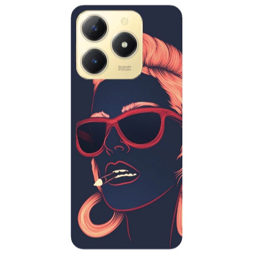 Realme C61 Girl retro Transparent Silicone TPU Θήκη