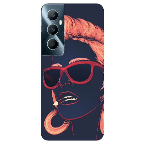 Realme C65 Girl retro Transparent Silicone TPU Θήκη