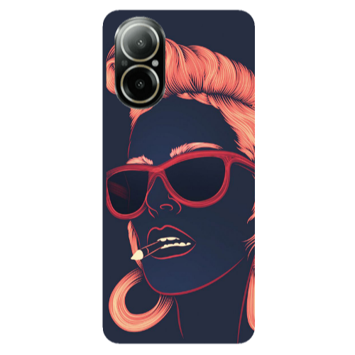 Realme C67 Girl retro Transparent Silicone TPU Θήκη
