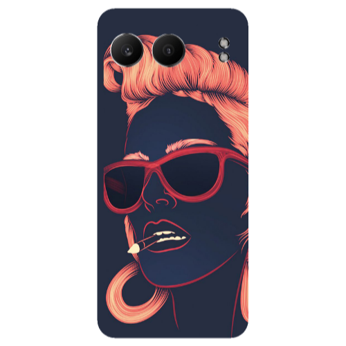 Oneplus Nord 4 Girl retro Transparent Silicone TPU Θήκη