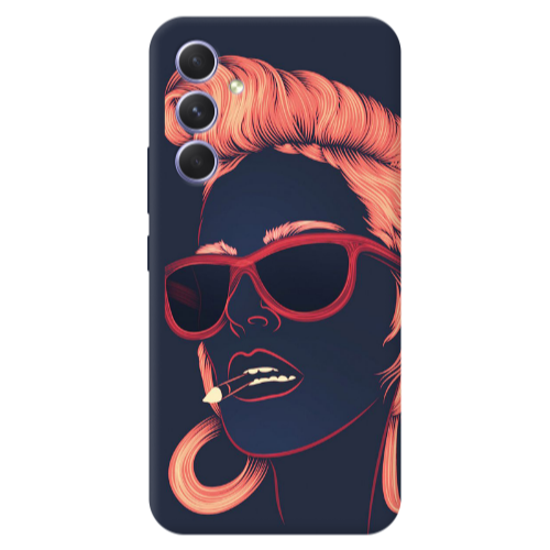 Samsung A56 Girl retro Transparent Silicone TPU Θήκη