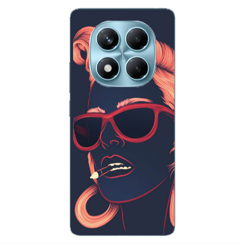 Xiaomi Redmi Note 14 Pro Girl retro Transparent Silicone TPU Θήκη
