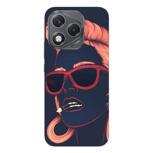 Honor 400 Lite Girl retro Transparent Silicone TPU Θήκη