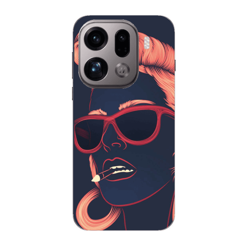 Oppo Find X9 Pro Girl retro Transparent Silicone TPU Θήκη