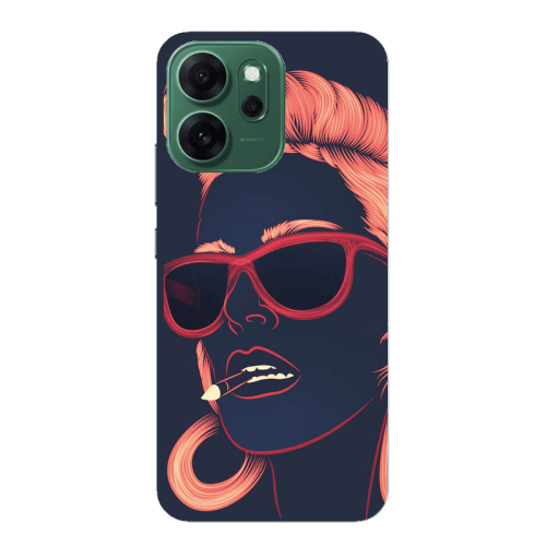 Oppo 14 F Girl retro Transparent Silicone TPU Θήκη