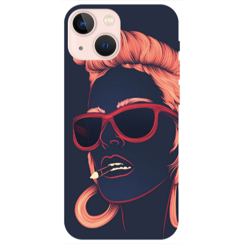 Apple iPhone 13 Girl retro Transparent Silicone TPU Θήκη