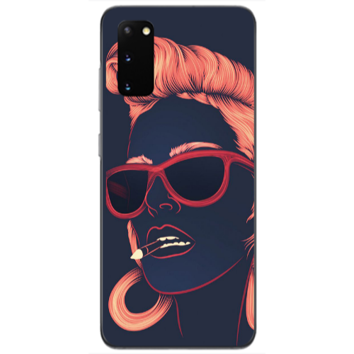 Samsung S20 Girl retro Transparent Silicone TPU Θήκη