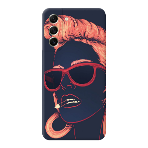 Samsung S21 Girl retro Transparent Silicone TPU Θήκη