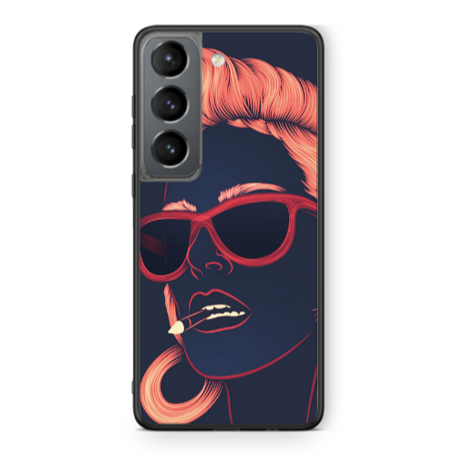 Samsung S21 Girl retro Black Glossy Θήκη