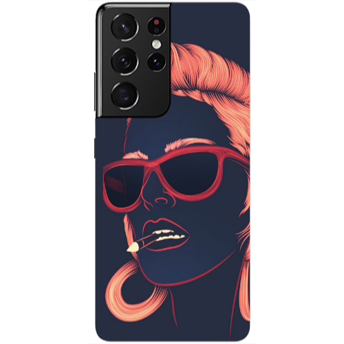 Samsung S21 Ultra Girl retro Transparent Silicone TPU Θήκη
