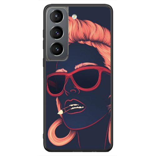 Samsung S21 Ultra Girl retro Black Glossy Θήκη