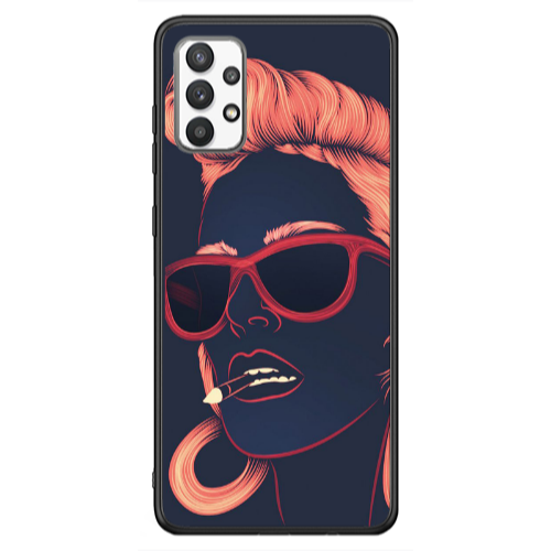 Samsung A13 4G Girl retro Black Glossy Θήκη
