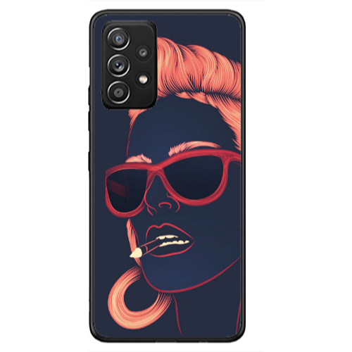 Samsung A53 Girl retro Black Glossy Θήκη
