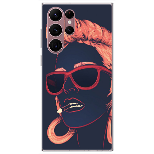 Samsung S22 Ultra Girl retro Transparent Silicone TPU Θήκη