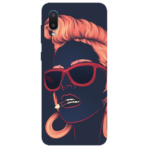 Samsung A02 Girl retro Transparent Silicone TPU Θήκη