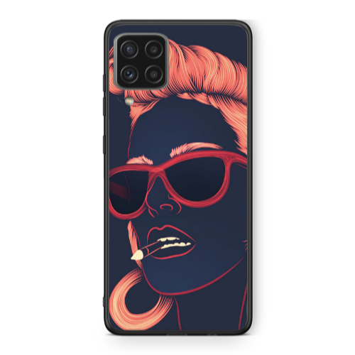 Samsung A22 4G Girl retro Black Glossy Θήκη