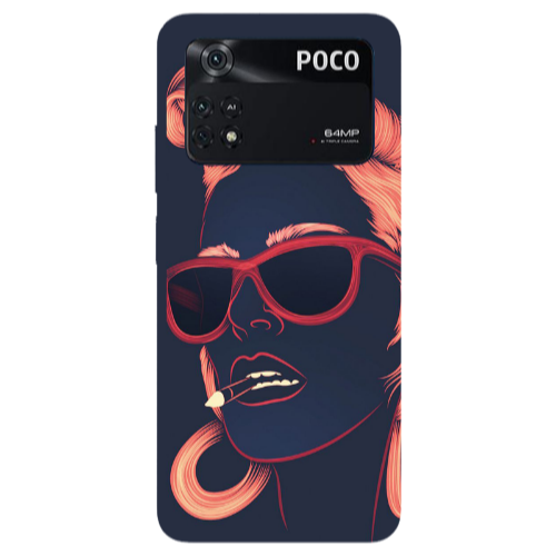 Xiaomi Poco M4 Pro 4G Girl retro Transparent Silicone TPU Θήκη