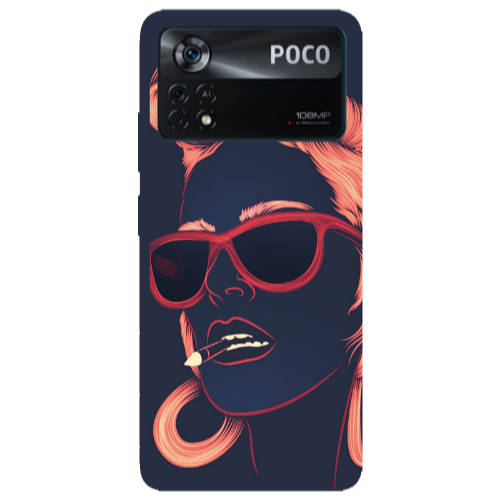 Xiaomi Poco X4 Pro Girl retro Transparent Silicone TPU Θήκη