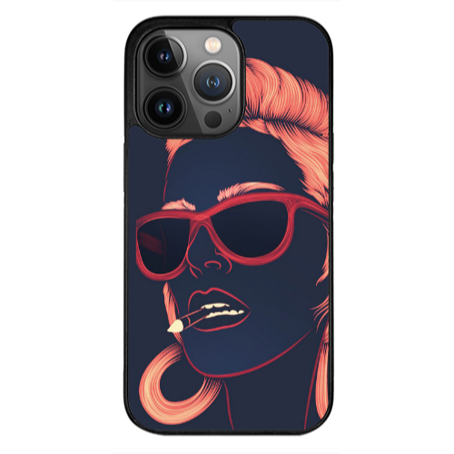 Apple iPhone 12 Pro Girl retro Black Glossy Θήκη