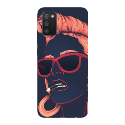 Samsung A03S Girl retro Transparent Silicone TPU Θήκη